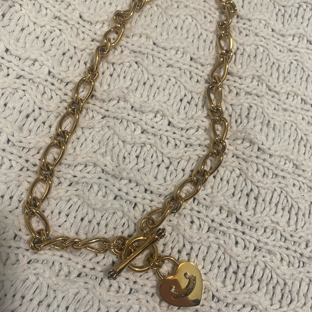 Juicy Couture Gold Heart Charm Necklace